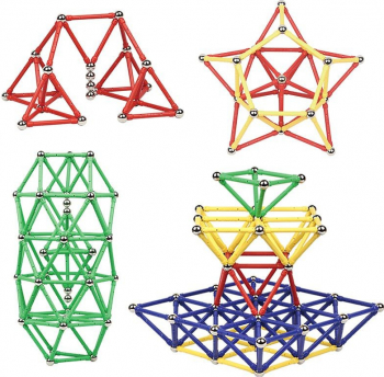Set constructie magnetic 3D 138 piese joc educativ varsta 6+ ProCart 