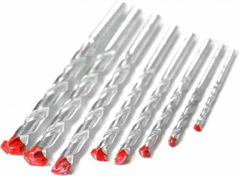 Set 8 burghie pentru zidarie cu varf triunghiular de la 3 la 10 mm 