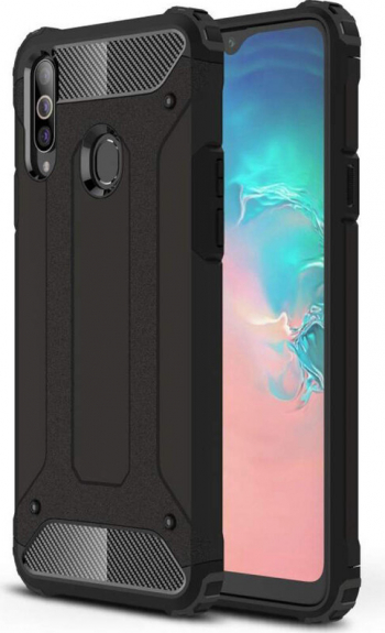Husa din policarbonat dur compatibila cu Samsung Galaxy A20s Negru 