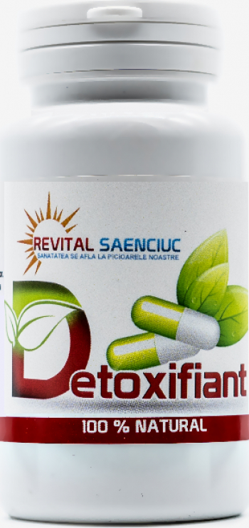 Detoxifiant 60 capsule produs naturist pentru detoxifierea organismului Revital Saenciuc 