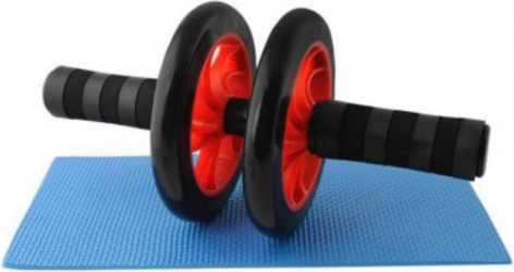 Rola abdominala dubla manere antiderapante special pentru fitness acasa sau in sala 
