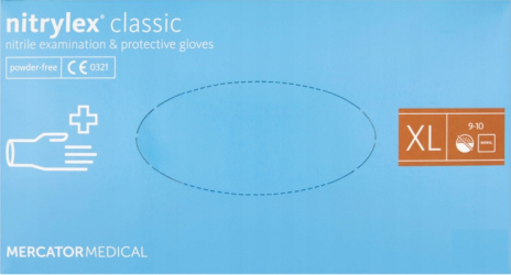 Set 100 bucati manusi Nitril XL NITRYLEX Classic unica folosinta nitril XL 