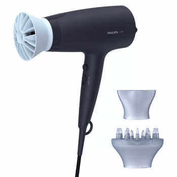 Uscator de par Philips BHD360/20 2100 W 6 trepte viteza 6 trepte temperatura Functie ionica ThermoProtect Negru 
