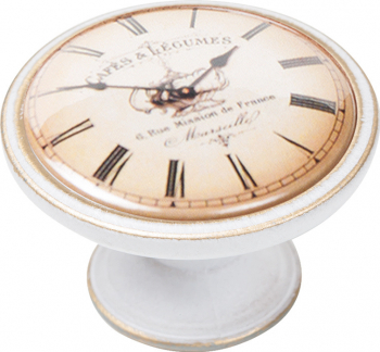 Buton pentru mobila Clock Cafe 550BB06 finisaj bronz patinat D37 mm 