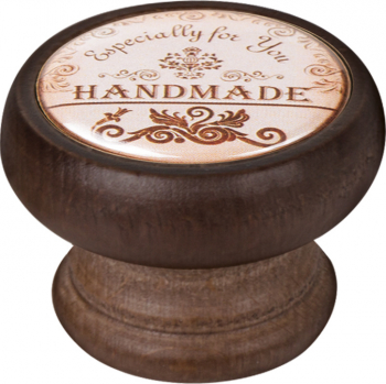 Buton pentru mobila Handmade 450NG29 finisaj nuc D40 mm 