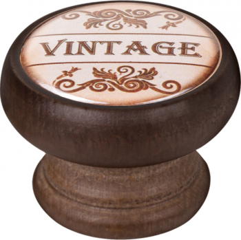Buton pentru mobila Vintage 450NG27 finisaj nuc D40 mm 
