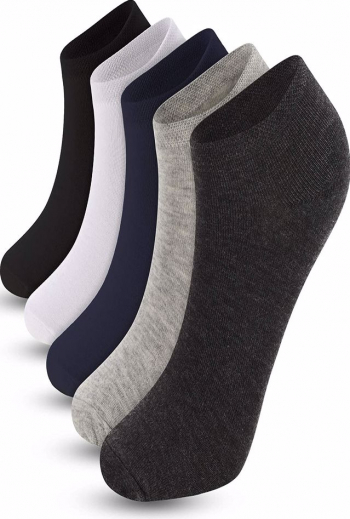 Set 5 perechi Sosete scurte din bambus LAROM multicolor 34-40 EU 