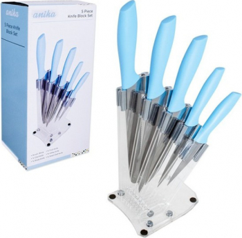 Set cutite 5 piese cu suport Anika VIVO 