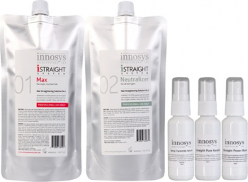 Kit Indreptare Permanenta Pentru Par Gros Rezistent Istraight Innosys 400 ml