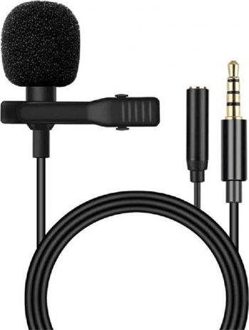 Microfon tip lavaliera conector Jack sistem de prindere clip-on cablu 1.5 m Negru BBL2175 