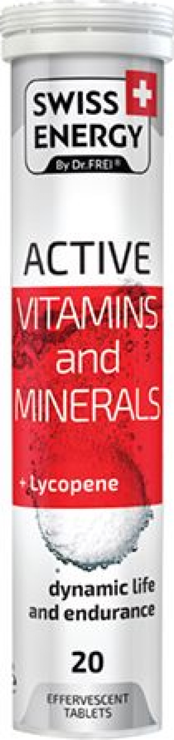 Active SWISS ENERGY 20 Tablete Efervescente Cu Licopen Si Multivitamine