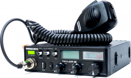 Statie radio CB President TAYLOR IV ASC 24V AM FM 40 canale Negru 