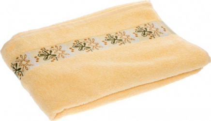 Prosop baie bumbac galben 30 x 50 cm 