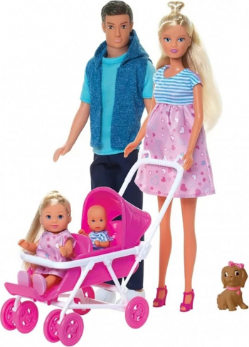 Set Simba Steffi Love Welcom Surprise Family Papusa Steffy Papusa Kevin Papusa Evi 