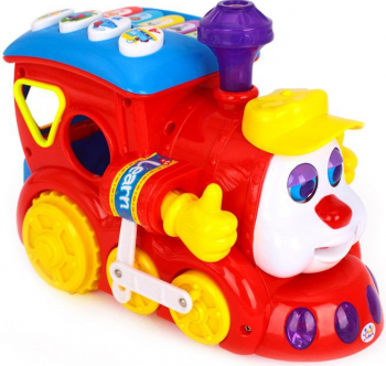 Trenulet educativ cu forme sunete si lumini Hola Toys 