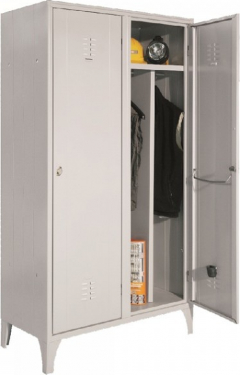 Dulap Vestiar metalic ASAMBLAT cu picioare si 2 usi perete despartitor 214/02AL 1000x500x1800 mm Italia 