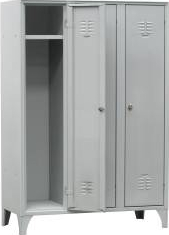 Vestiar metalic ASAMBLAT cu picioare si 3 usi 11603 900x500x1800 mm Italia 