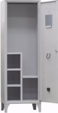 Vestiar metalic cu picioare si 1 usa compartimentat 114VF12 600x500x1950 mm Italia 