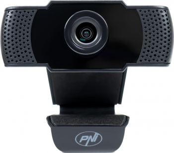 Camera Web PNI CW1850 Full HD 1080P 2MP USB microfon stereo Negru 