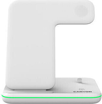 Incarcator wireless Canyon WS-302 compatibil cu Apple Alb 