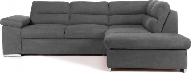 Coltar Extensibil ALONSO cu lada de depozitare variante stanga/dreapta 260x220x85 cm Stanga Gri 
