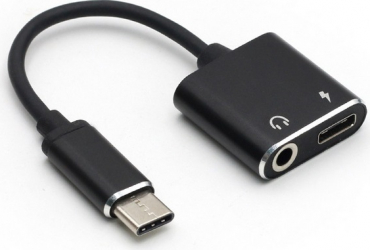 Adaptor USB-C tata - jack 3.5mm mama si USB-C mama 7cm Well
