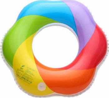 Colac inot gonflabil curcubeu diametru 90 cm DEK390 