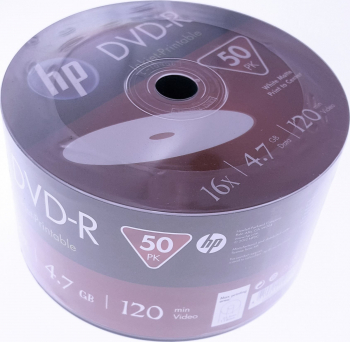HP - DVD-R 4.7Gb 16X Alb Printabile Inkjet HP set 50 buc / pret/set 