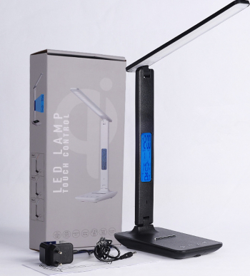 Lampa de birou cu LED incarcator rapid Wireless lampi pliabile port de incarcare USB 5 nivele de iluminare Negru 