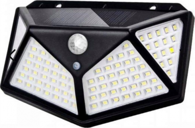 Lampa solara 100 Led-uri senzor de noapte senzor de miscare 3 trepte de iluminare 