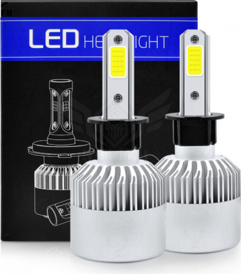 Set 2 Leduri H3 pentru far auto putere 36W 6500K luminozitate 8000 Lumeni