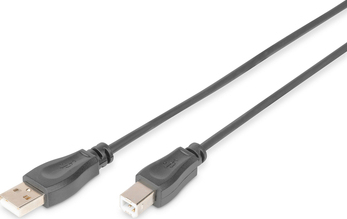 Cablu Assmann Electronic USB 2.0-USB B 0.5m Negru 