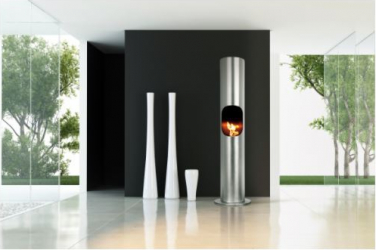 Biofocar cu Etanol Terasa Exterioara Portofino Self Standing Silver
