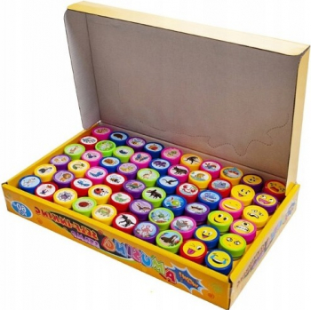 Set 60x Stampile cu modele animalute pentru copii Gonga Multicolor