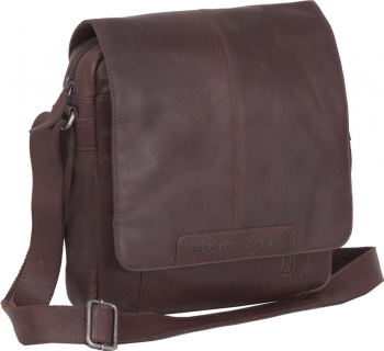 Geanta de barbati din piele naturala The Chesterfield Brand Raphael Maro inchis