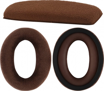 Set 2 bureti + burete banda superioara PadForce pentru casti Sennheiser HD515 HD518 HD555 HD558 HD595 HD598CS HD598SE HD599 Over-Ear - Maro