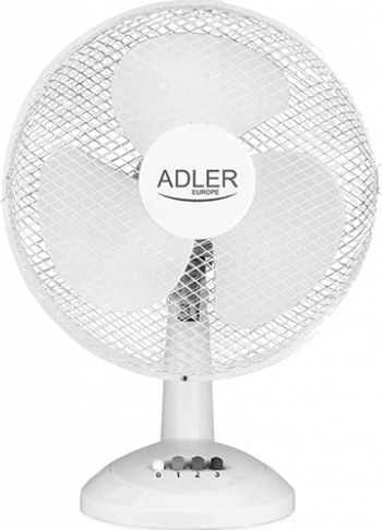 Ventilator Adler AD 7303 45W 3 trepte de viteza Functie de oscilare Alb