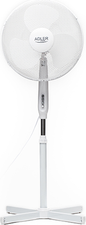 Ventilator cu picior Adler AD7305 55W 3 trepte de viteza Cap Rotativ Alb 