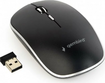 MOUSE GEMBIRD notebook PC wireless optic Wireless 1600 dpi 4/1 negru and  MUSW-4B-01 