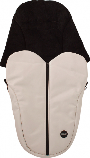 Sac de iarna Bebumi eco-piele pentru carucior alb 
