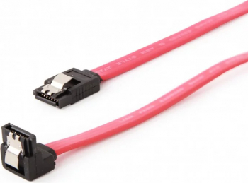 CABLU date GEMBIRD S-ATA 3 T la S-ATA 3 T in unghi drept metal clips 50cm and  CC-SATAM-DATA90 and 