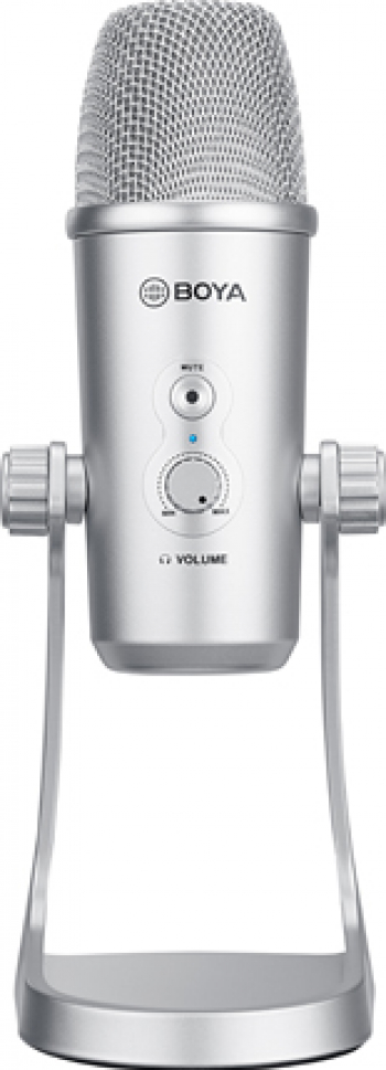 Microfon Boya BY-PM700SP USB Studio Condensator Stereo USB Lightning Argintiu 