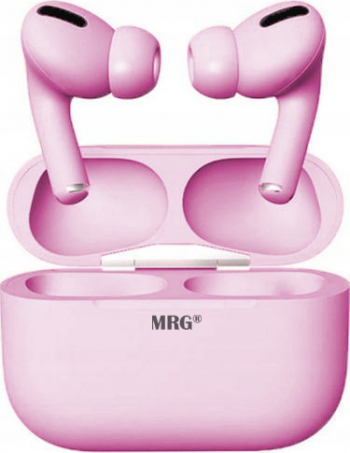 Casti Bluetooth MRG MinPods3 Cu carcasa Display LCD Roz 