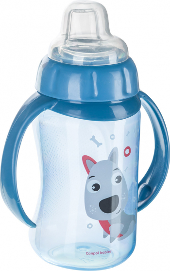 Canita antrenament - Cute Animals - Canpol babies 320 ml albastru 