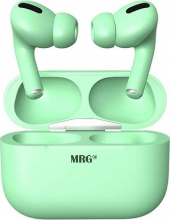 Casti Bluetooth MRG MinPods3 Cu carcasa Display LCD Verde 