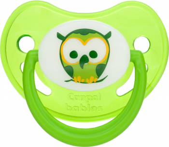 Suzeta - Night Dreams - cu inel fosforescent si tetina ortodontica silicon Canpol babies fara BPA 0-6 luni verde 