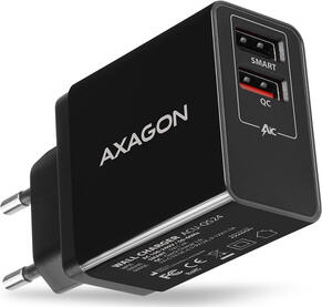 Incarcator Retea Axagon ACU-QS24 Smart 5V 1.2A 1x QC3.0 24W Negru 