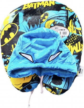 Perna de calatorie pentru copii Batman cu gluga multicolor SHO2147