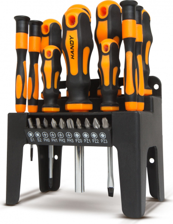 Set Surubelnite si Capete Biti Magnetice cu Suport 22 Piese Montaj pe Perete sau pe Masa 