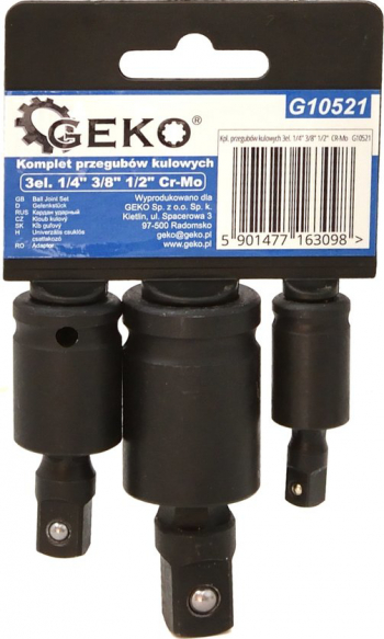 Set articulatii sferice 3 buc. 1/4 3/8 1/2 Geko G10521 